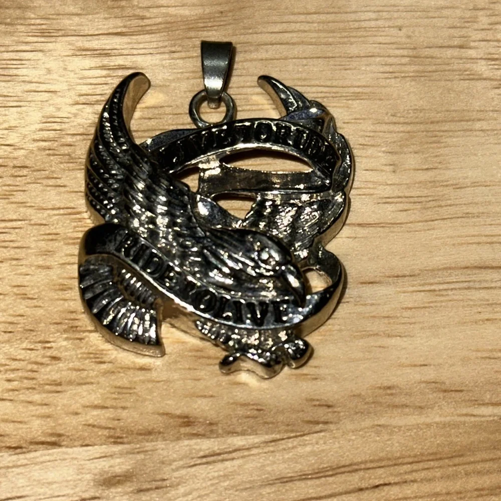 Stainless Steel‎ Live To Ride Ride To Live Pendant Motorcycle Harley Neck…
